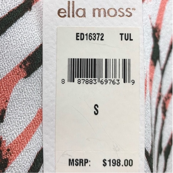 Ella Moss $198 Bell Sleeve Lightweight Keyhole Shift Dress Size Small NWT - Picture 4 of 10